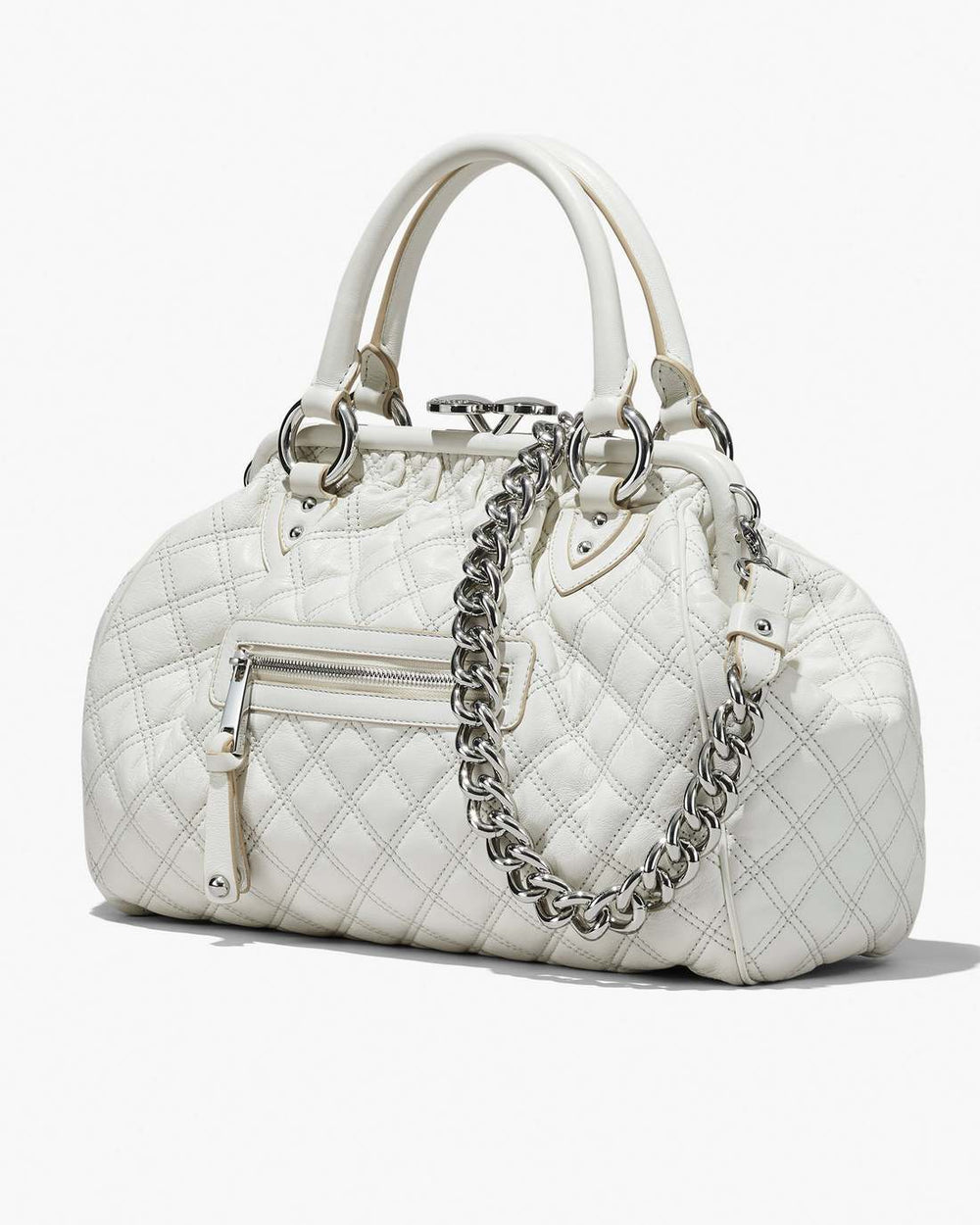 Marc Jacobs Discount - Re-Edition Quilted Leather Stam Bag Cloud White