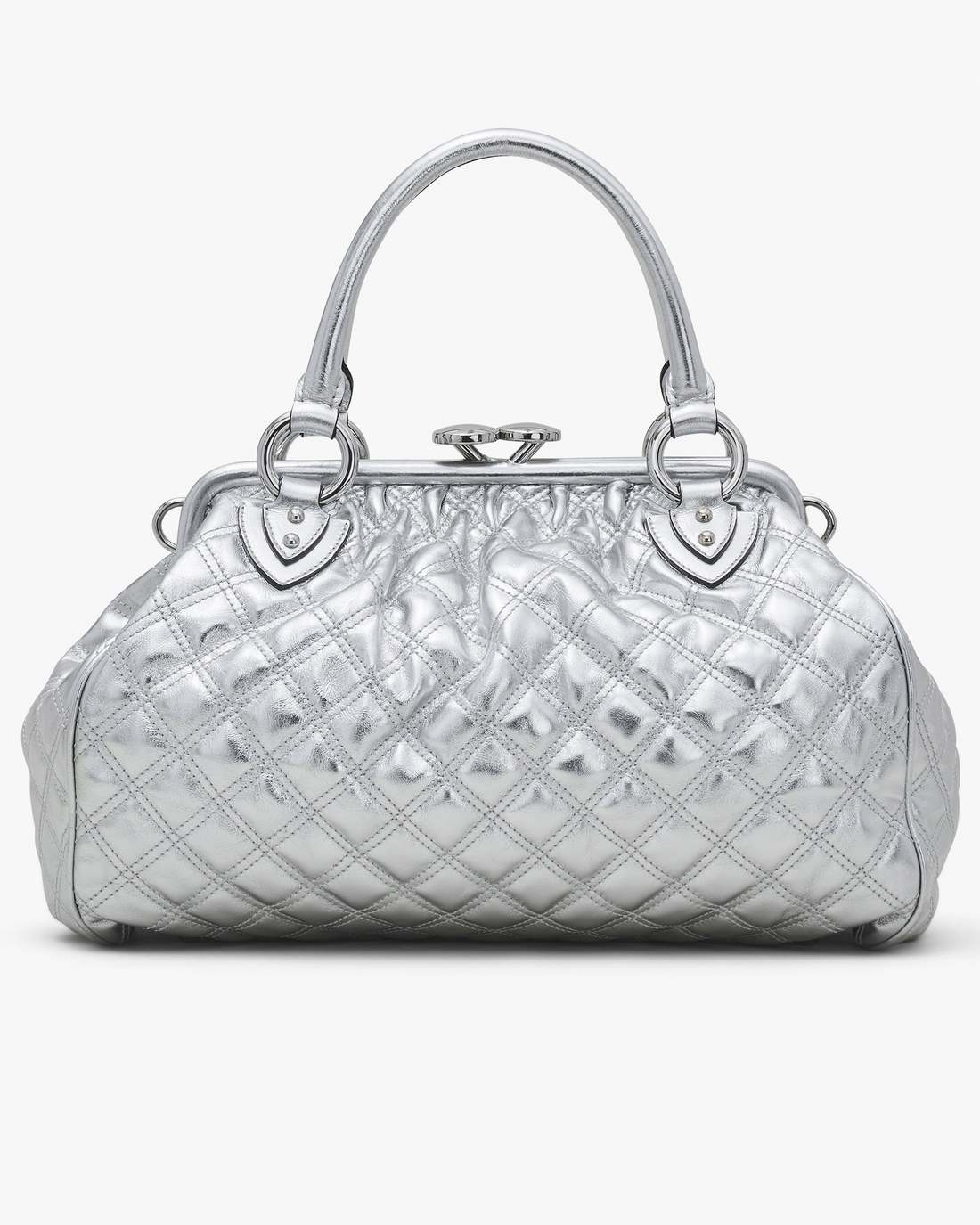 Marc Jacobs For Sale - Re-Edition Quilted Metallic Leather Stam Bag Silver
