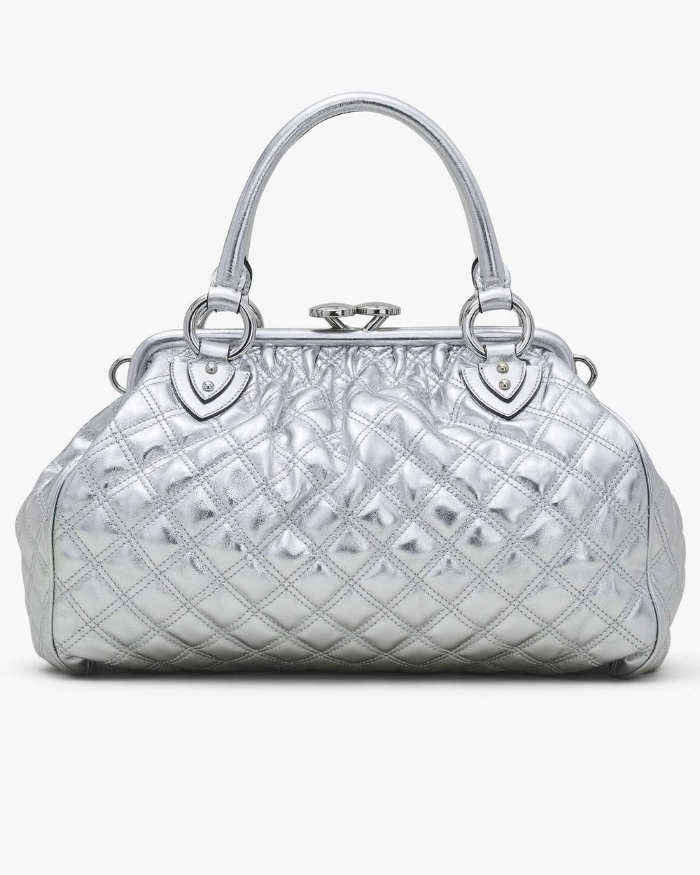 Marc Jacobs For Sale - Re-Edition Quilted Metallic Leather Stam Bag Silver