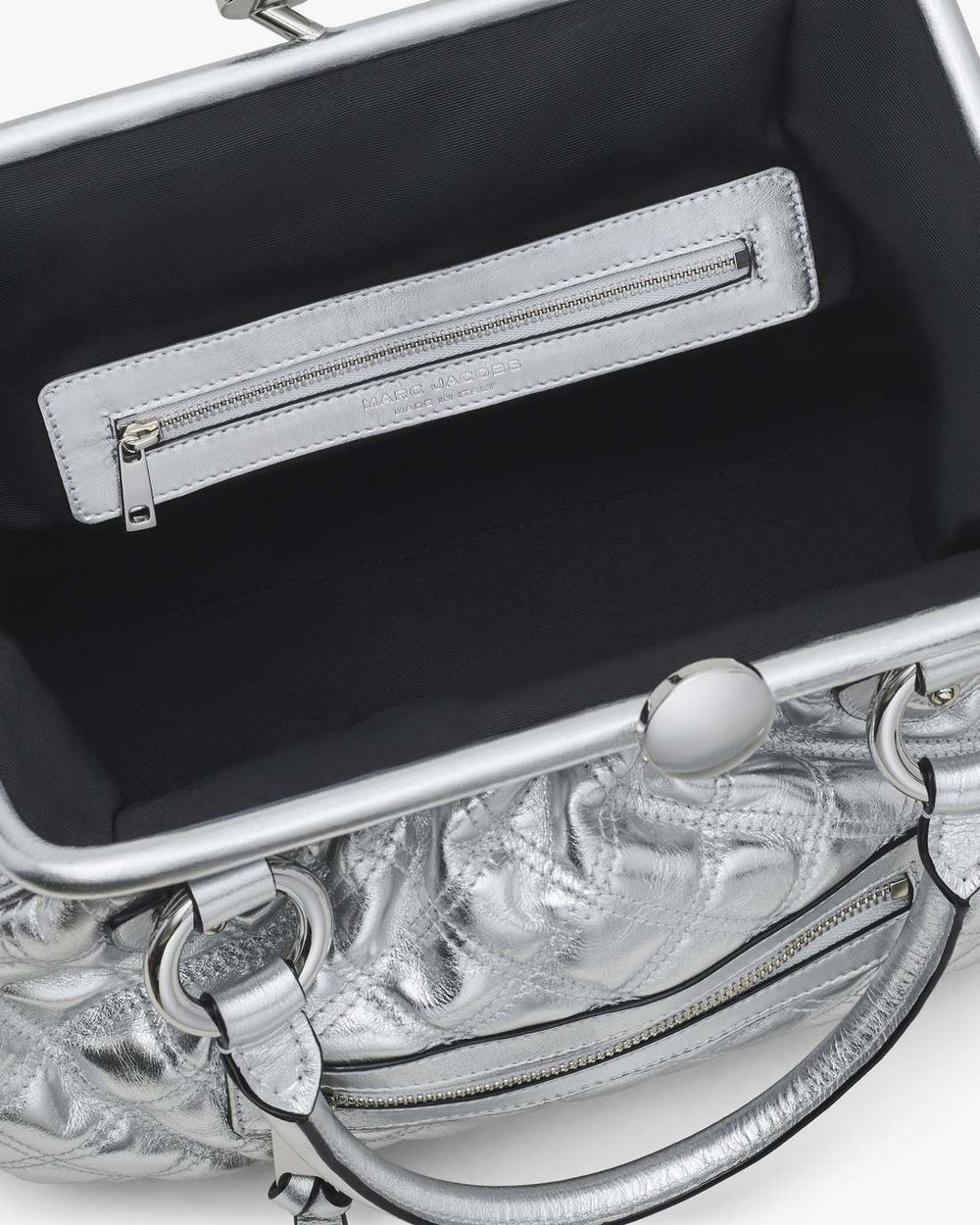 Marc Jacobs For Sale - Re-Edition Quilted Metallic Leather Stam Bag Silver