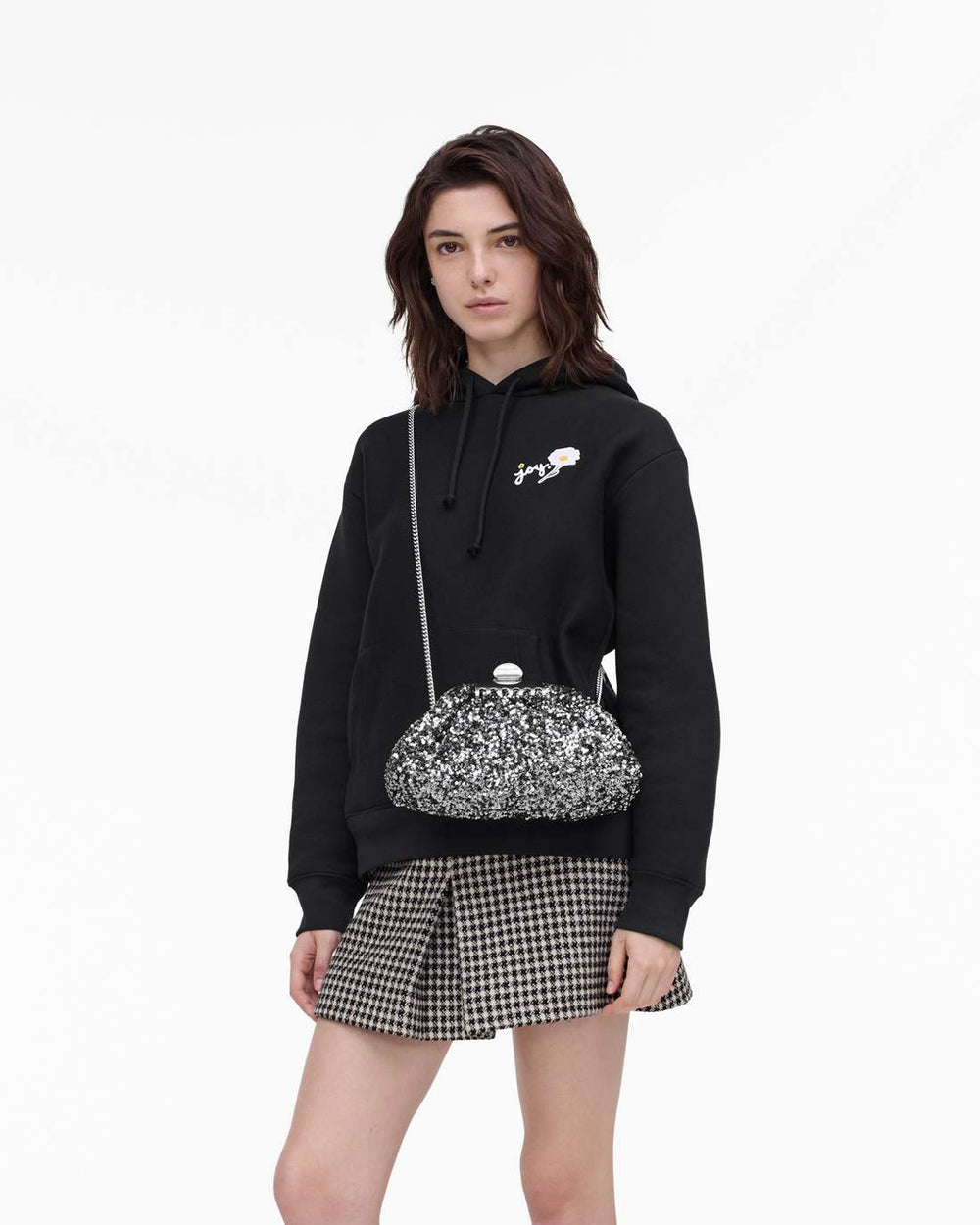 Marc Jacobs New - The Sequin Glam Small Clutch Silver