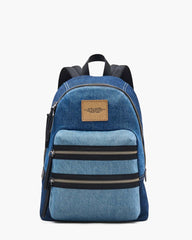 Marc Jacobs Discount - The Biker Colorblock Denim Large Backpack Indigo Multi