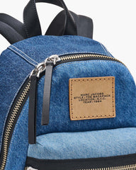 Marc Jacobs For Sale - The Biker Colorblock Denim Medium Backpack Indigo Multi