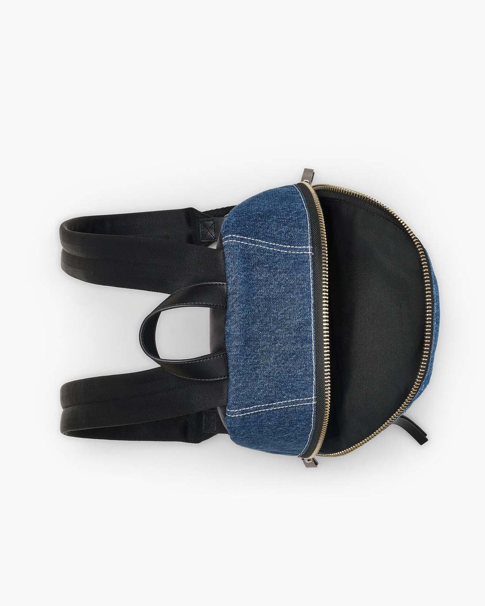 Marc Jacobs For Sale - The Biker Colorblock Denim Medium Backpack Indigo Multi
