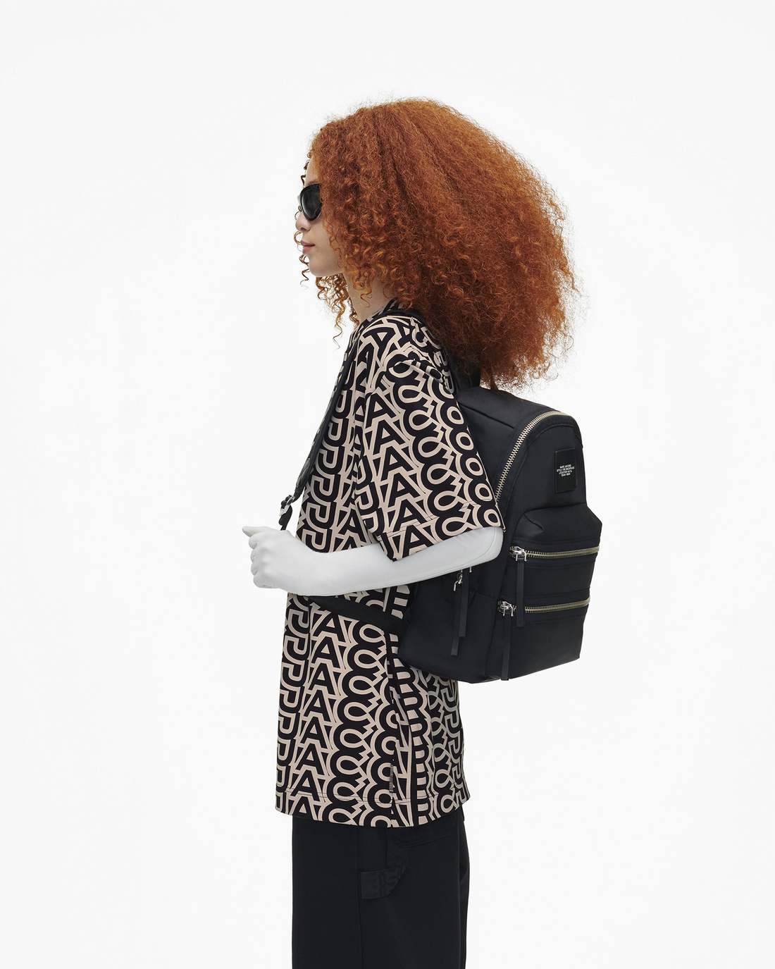 Marc Jacobs New - The Biker Nylon Large Backpack Black