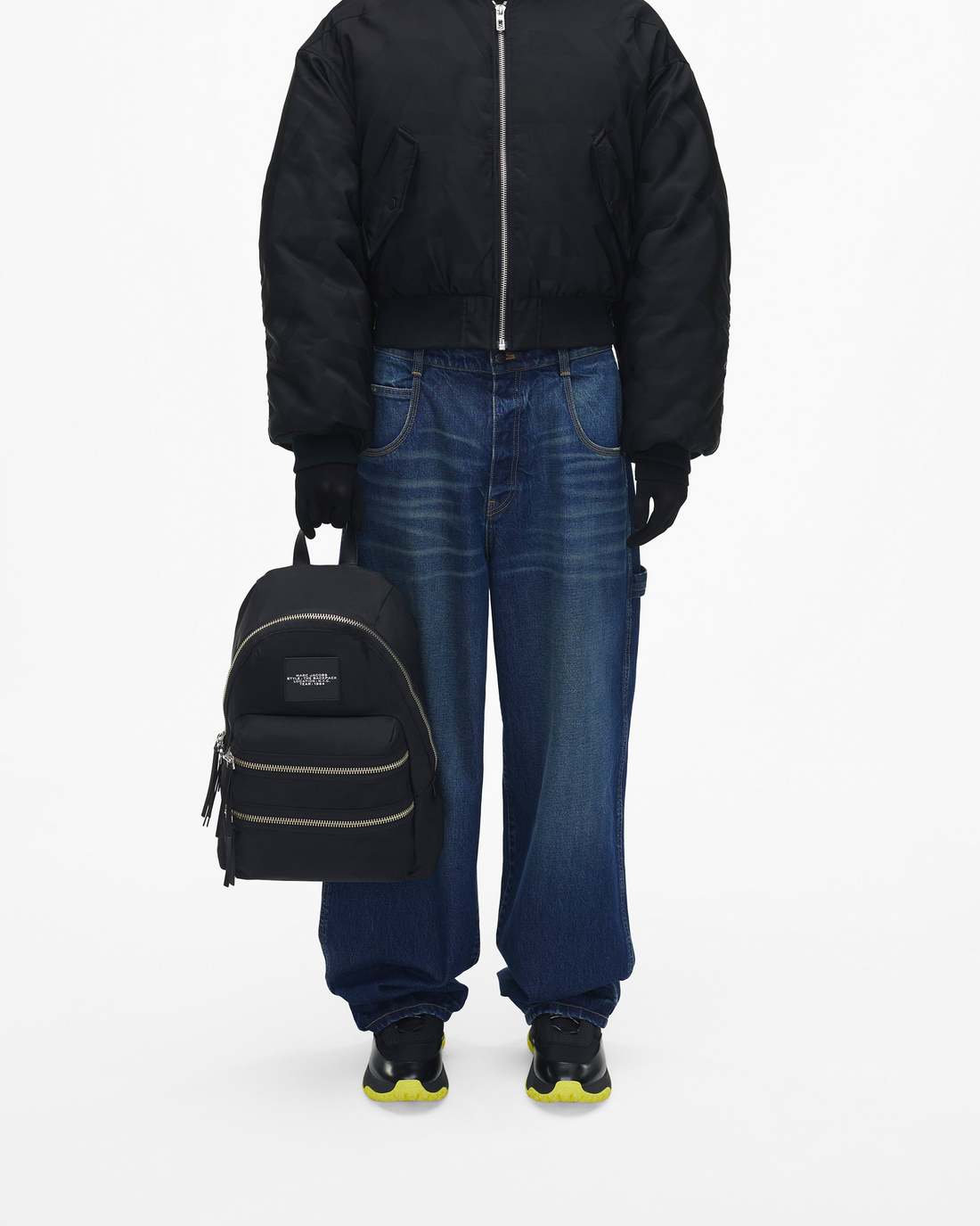 Marc Jacobs New - The Biker Nylon Large Backpack Black