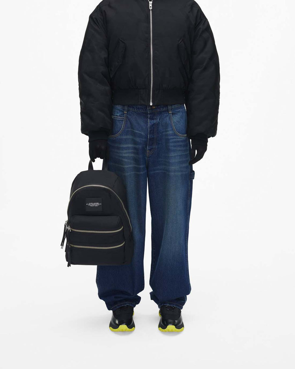 Marc Jacobs New - The Biker Nylon Large Backpack Black