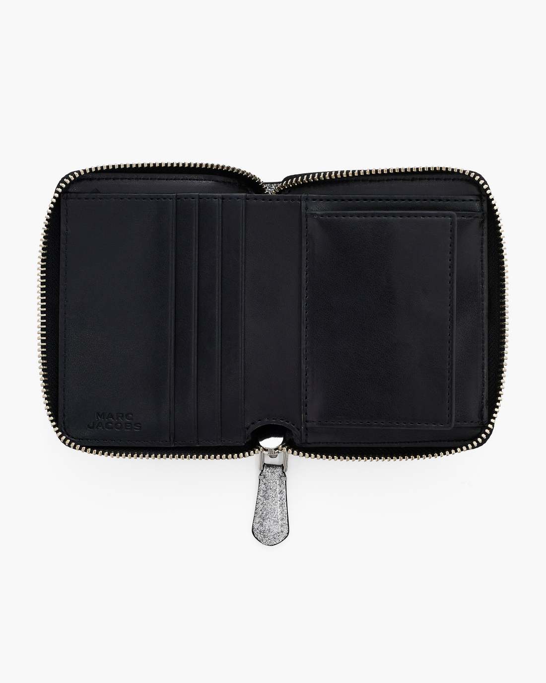 Marc Jacobs For Sale - The Coated Glitter Everyday Slim Compact Wallet Silver