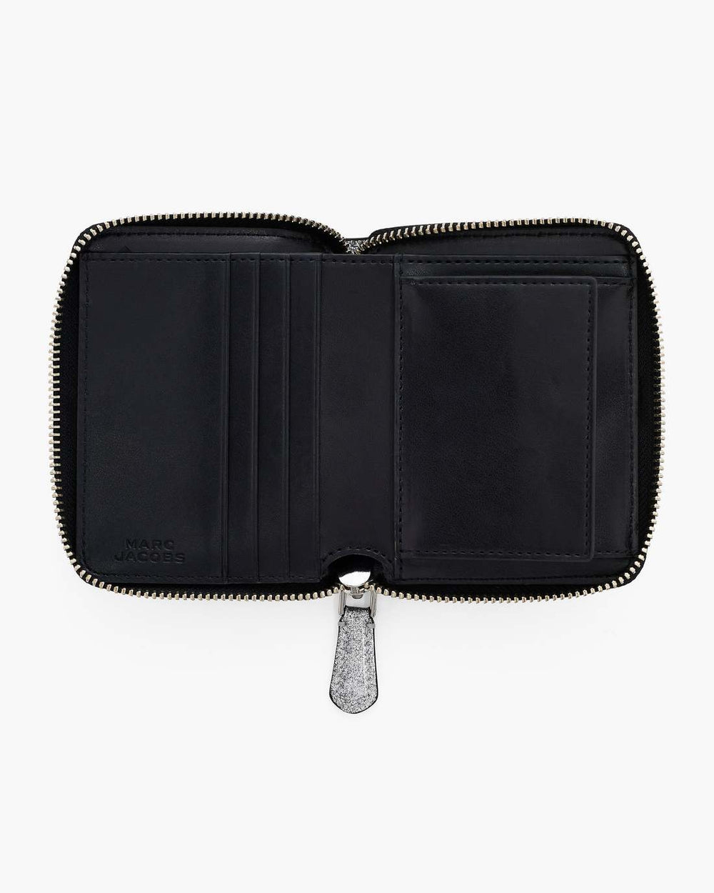 Marc Jacobs For Sale - The Coated Glitter Everyday Slim Compact Wallet Silver