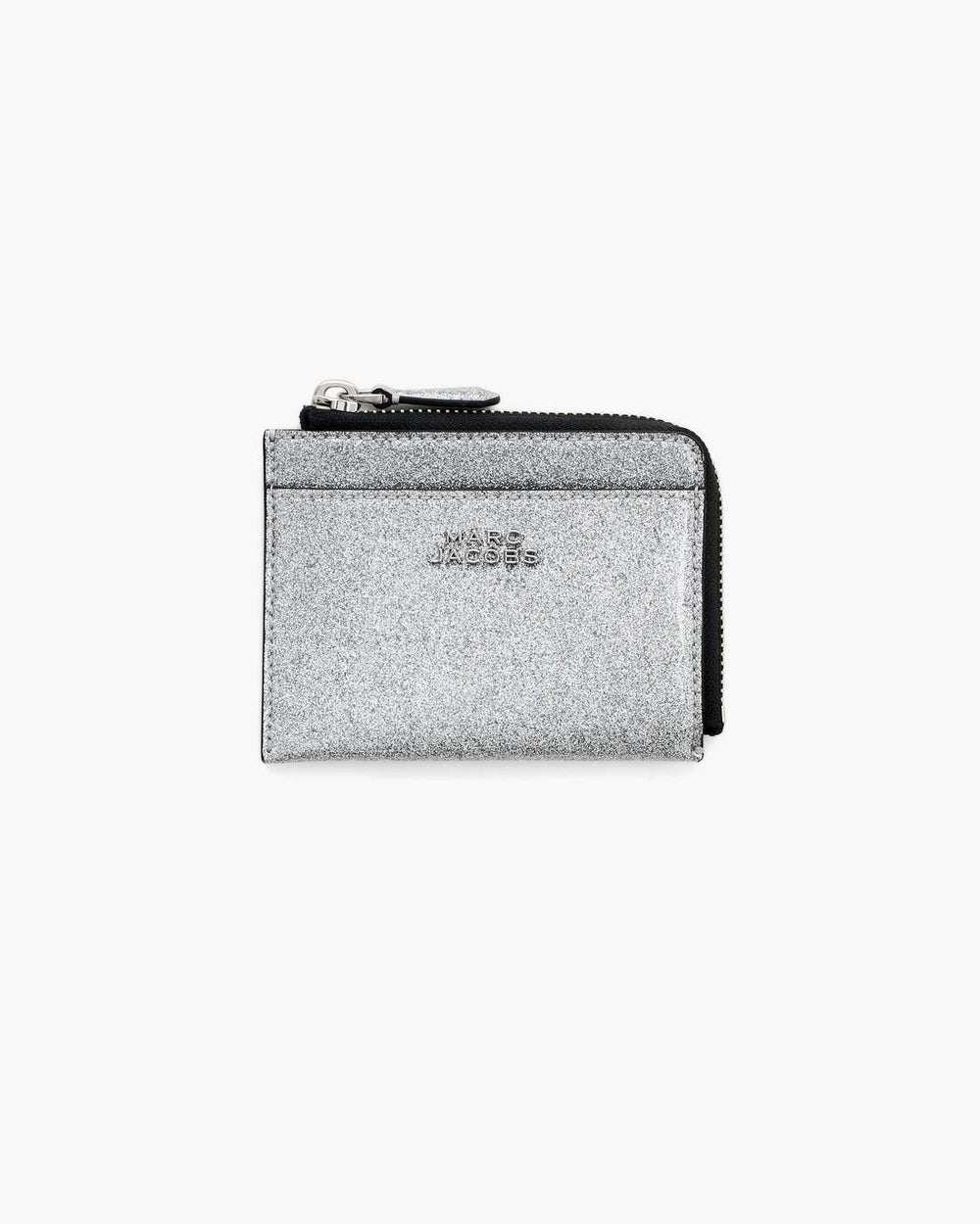 Marc Jacobs Online - The Coated Glitter Everyday Top Zip Wallet Silver