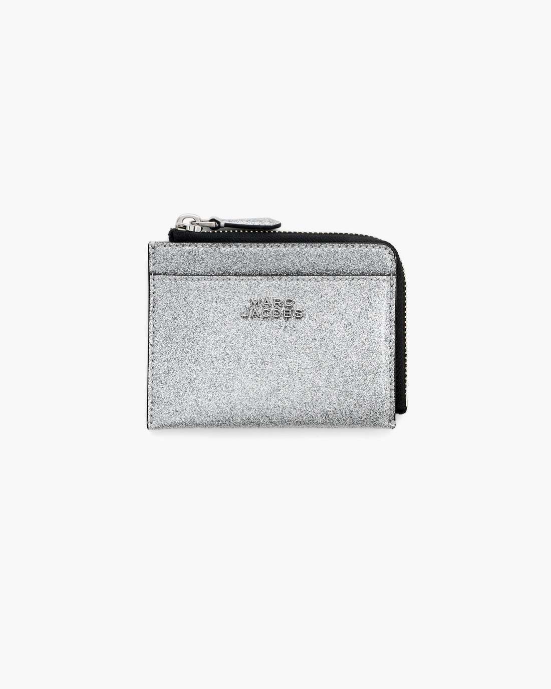 Marc Jacobs Online - The Coated Glitter Everyday Top Zip Wallet Silver
