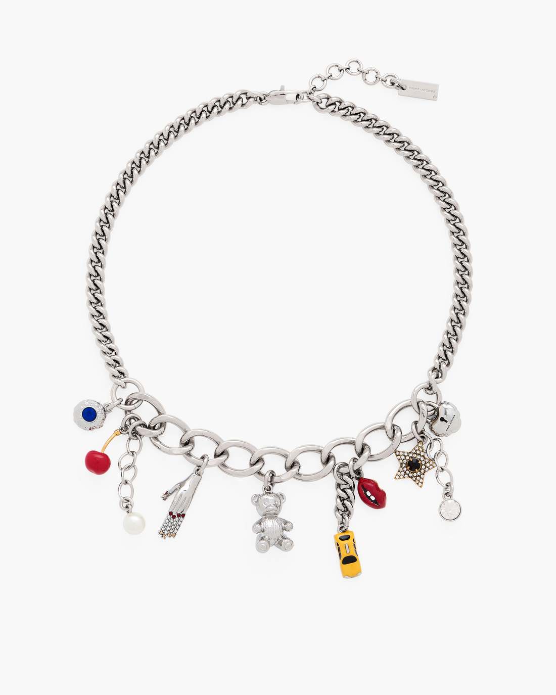 Marc Jacobs New - The Trinket Charm Necklace Silver/Multi