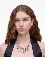 Marc Jacobs New - The Trinket Charm Necklace Silver/Multi