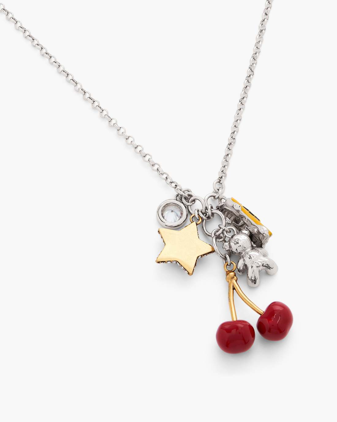 Marc Jacobs Online - The Trinket Cluster Necklace Silver/Multi