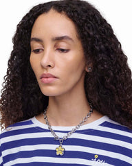 Marc Jacobs Outlet - The Daisy Puzzle Necklace Silver/Multi