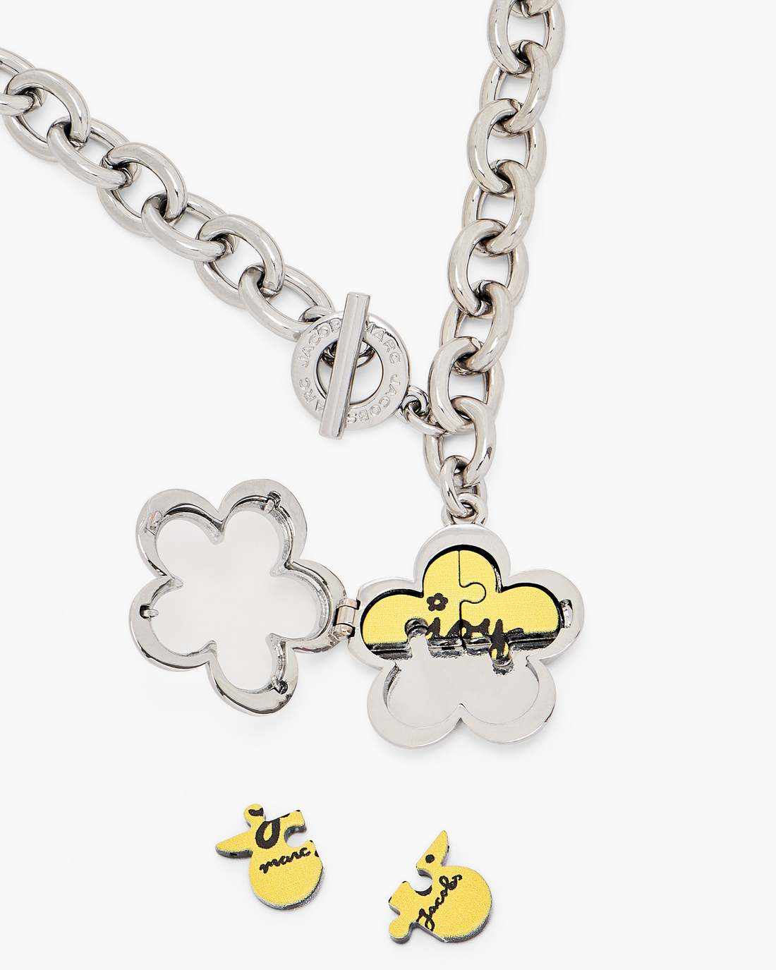 Marc Jacobs Outlet - The Daisy Puzzle Necklace Silver/Multi