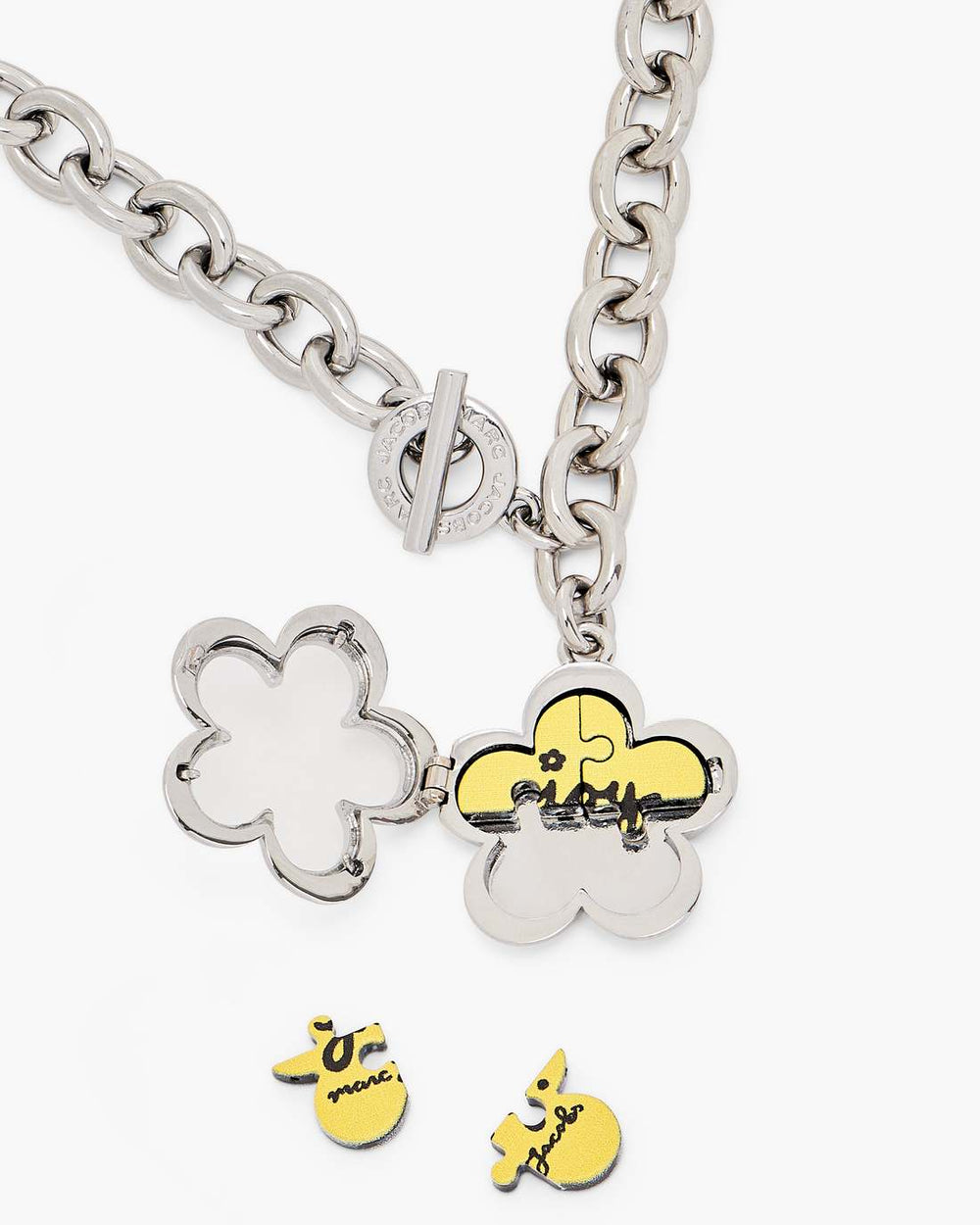 Marc Jacobs Outlet - The Daisy Puzzle Necklace Silver/Multi