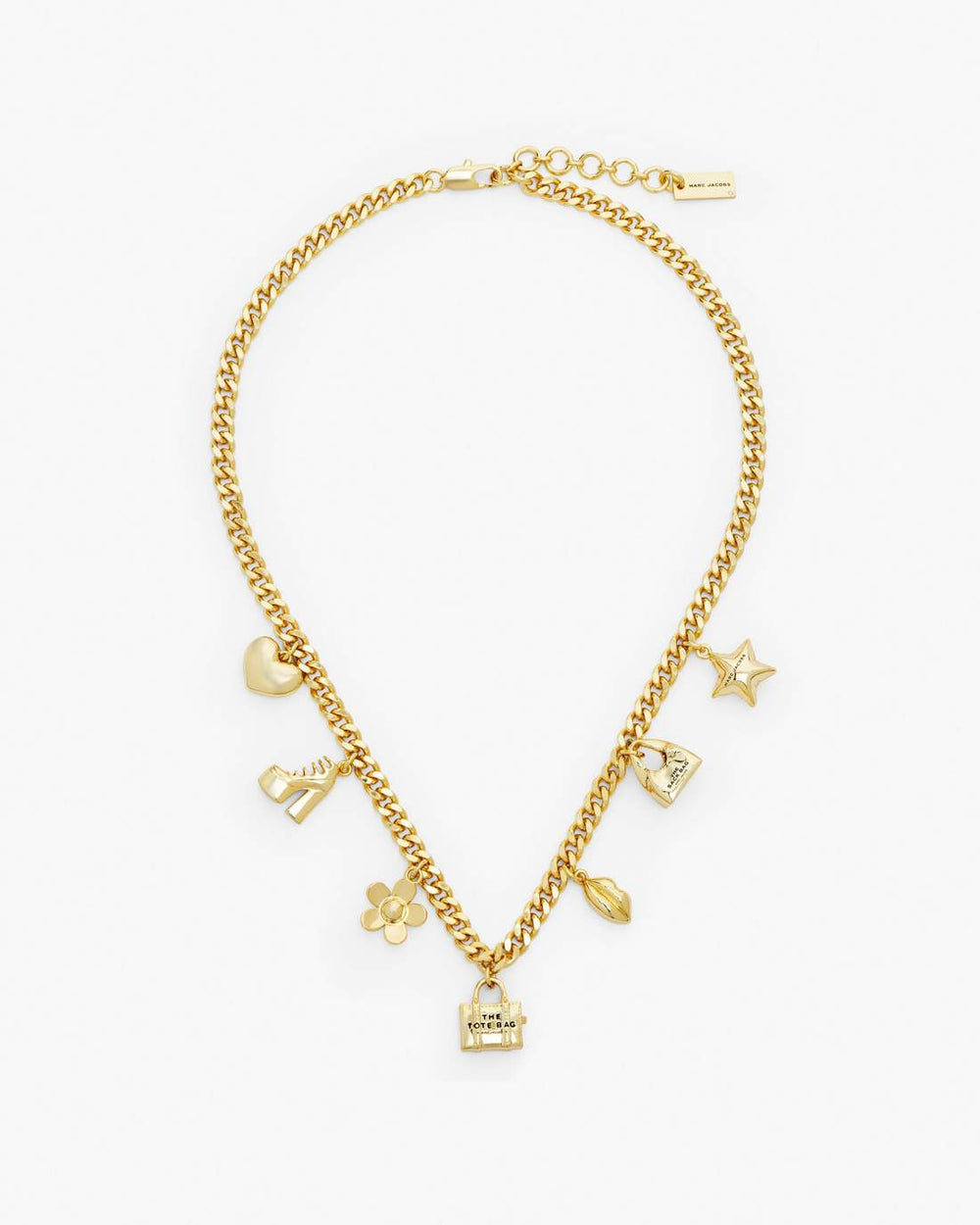 Marc Jacobs US - The Mini Icon Charm Necklace Light Antique Gold