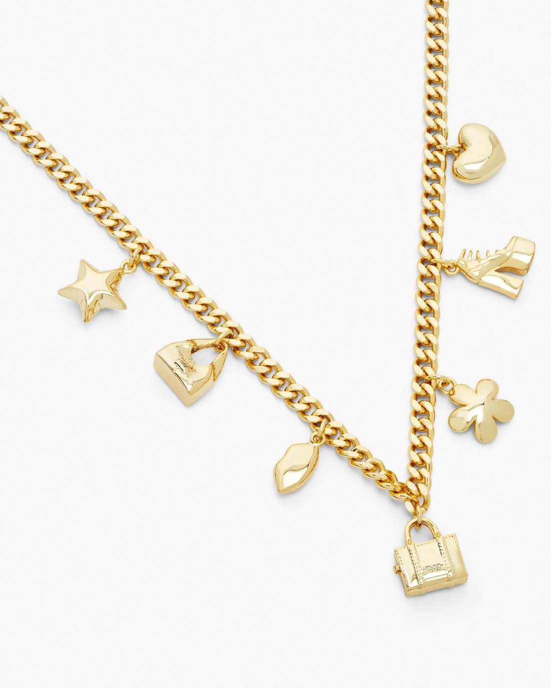 Marc Jacobs US - The Mini Icon Charm Necklace Light Antique Gold