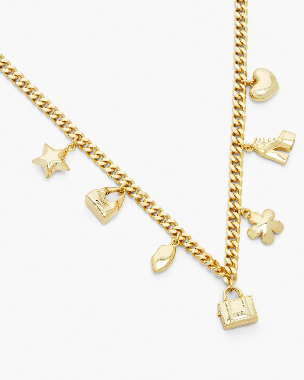 Marc Jacobs US - The Mini Icon Charm Necklace Light Antique Gold