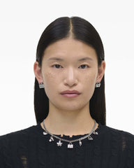 Marc Jacobs New - The Mini Icon Charm Necklace Light Antique Silver