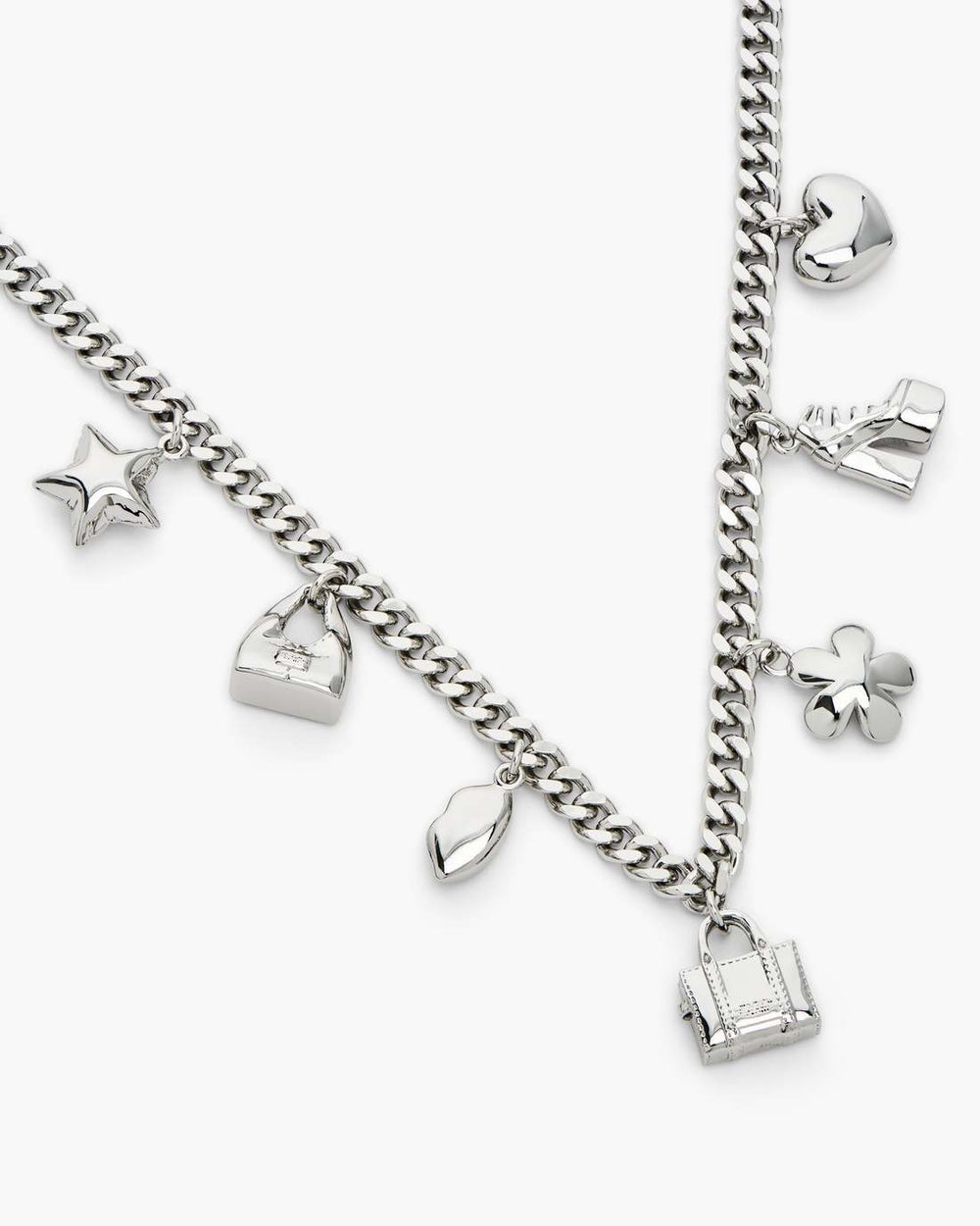 Marc Jacobs New - The Mini Icon Charm Necklace Light Antique Silver