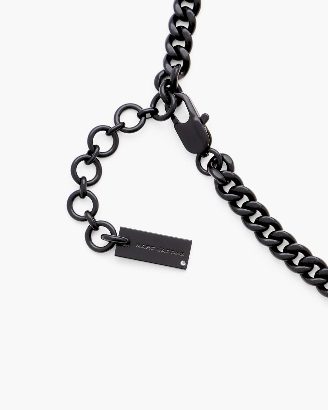 Marc Jacobs Online - Mini Icon Pave Charm Necklace Black/Black Crystal