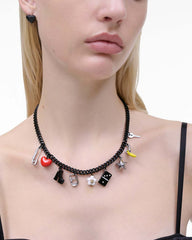 Marc Jacobs Sale - The Collector Charm Necklace Black Multi