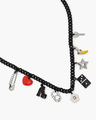 Marc Jacobs Sale - The Collector Charm Necklace Black Multi