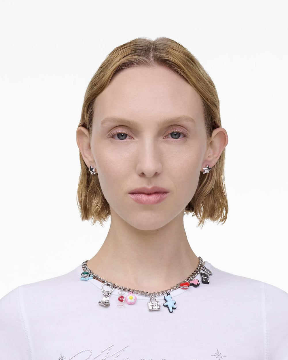 Marc Jacobs US - The Sticker Charm Necklace Silver Multi