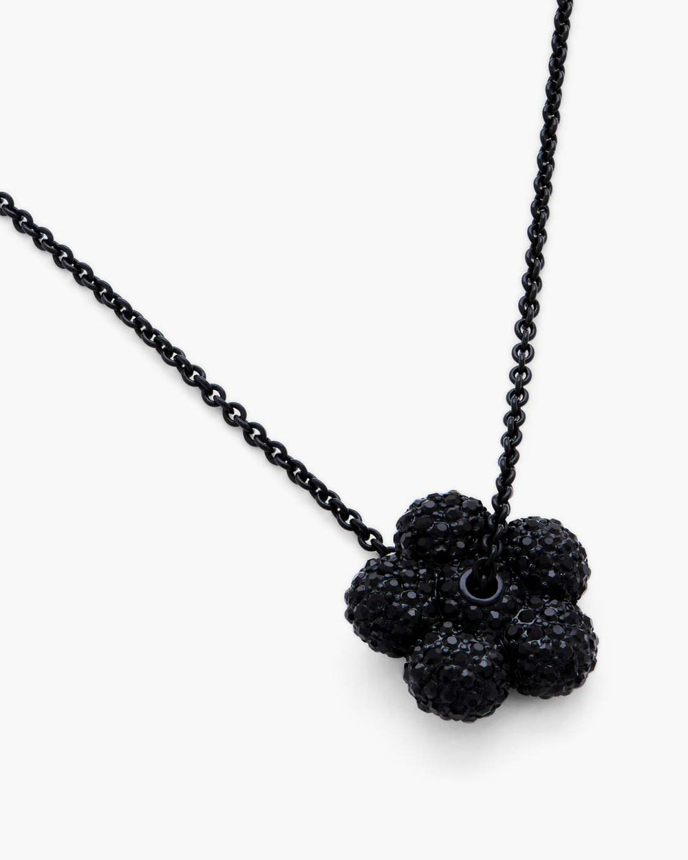 Marc Jacobs New - The Daisy Pave Necklace Black/Black Crystal