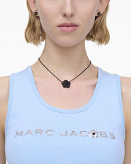 Marc Jacobs New - The Daisy Pave Necklace Black/Black Crystal