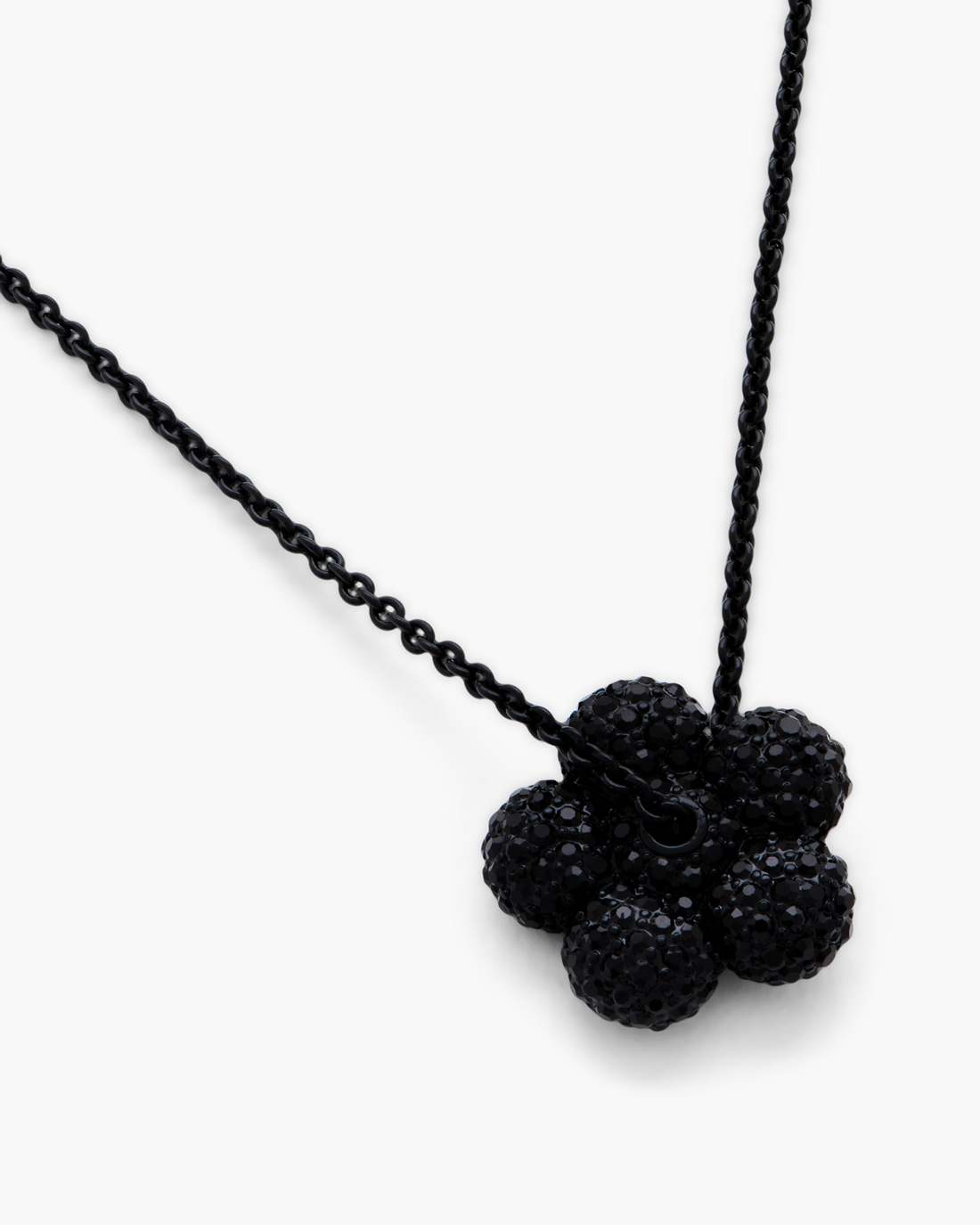 Marc Jacobs New - The Daisy Pave Necklace Black/Black Crystal
