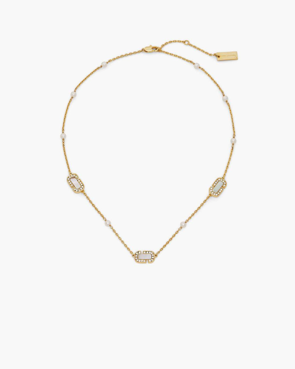Marc Jacobs Sale - The J Marc Luxe Station Necklace Gold/Crystal