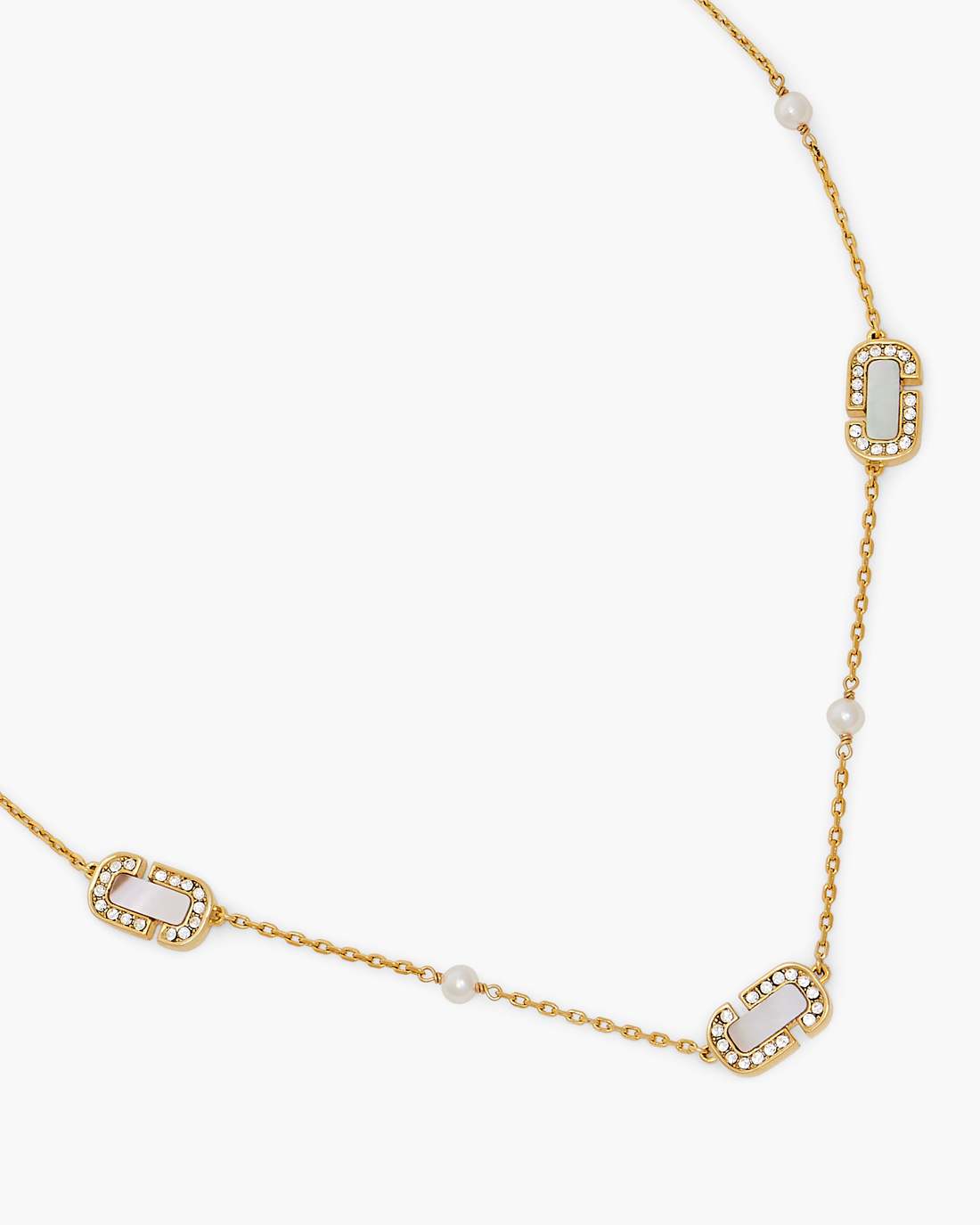 Marc Jacobs Sale - The J Marc Luxe Station Necklace Gold/Crystal