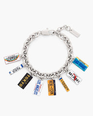 Marc Jacobs For Sale - The Cities License Plate Charm Bracelet Silver/Multi