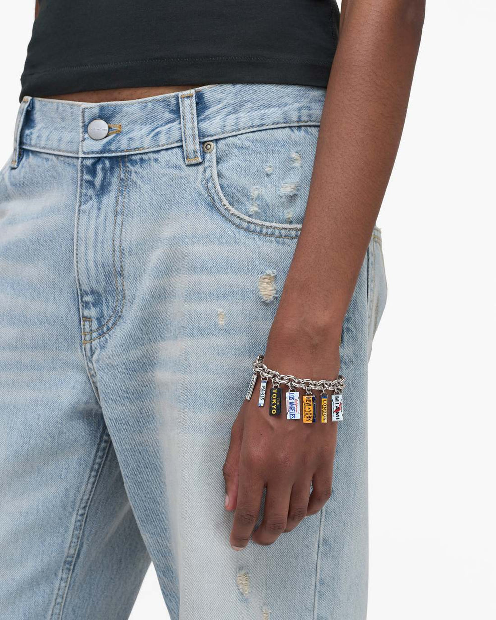 Marc Jacobs For Sale - The Cities License Plate Charm Bracelet Silver/Multi