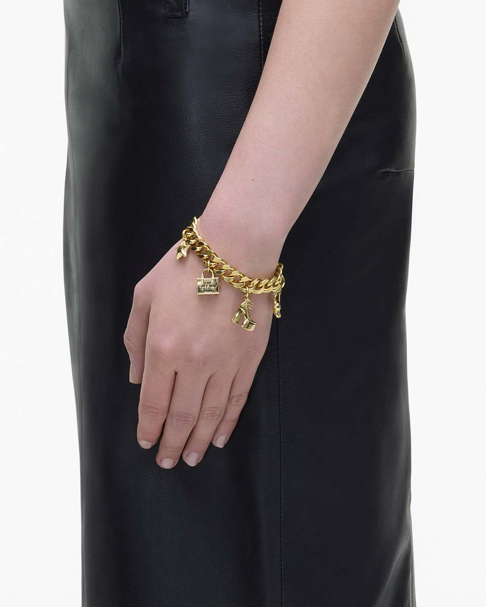 Marc Jacobs US - The Mini Icon Charm Bracelet Light Antique Gold
