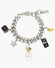 Marc Jacobs New - Perfect Charm Bracelet Silver/Pink Multi