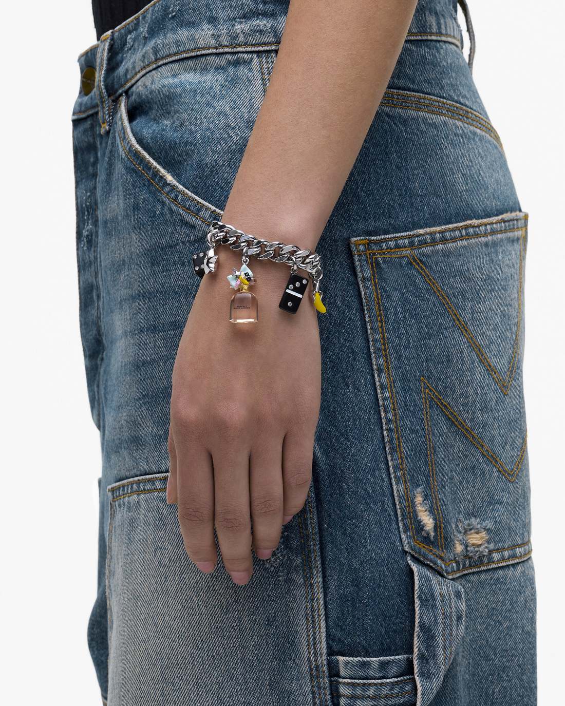 Marc Jacobs New - Perfect Charm Bracelet Silver/Pink Multi