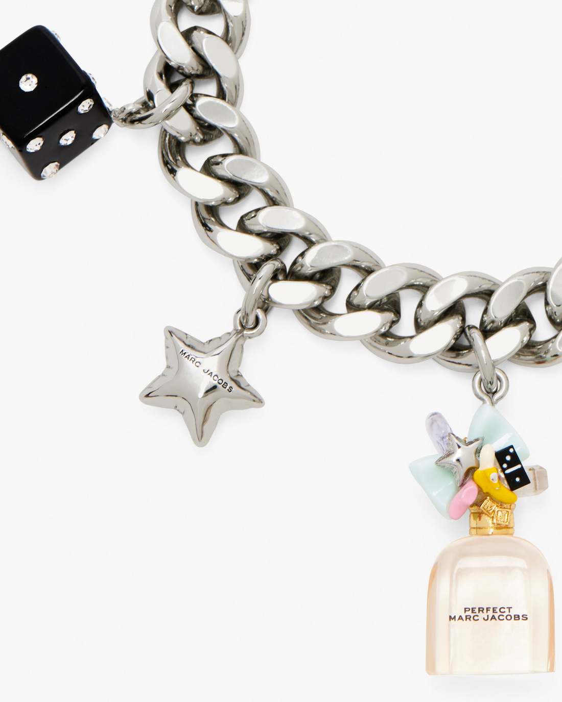 Marc Jacobs New - Perfect Charm Bracelet Silver/Pink Multi