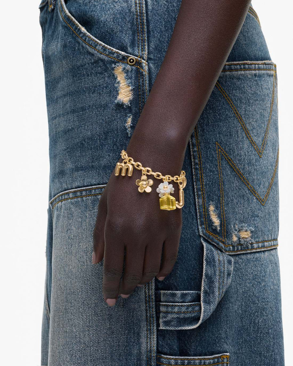 Marc Jacobs Online - Daisy Charm Bracelet Gold/Yellow Multi