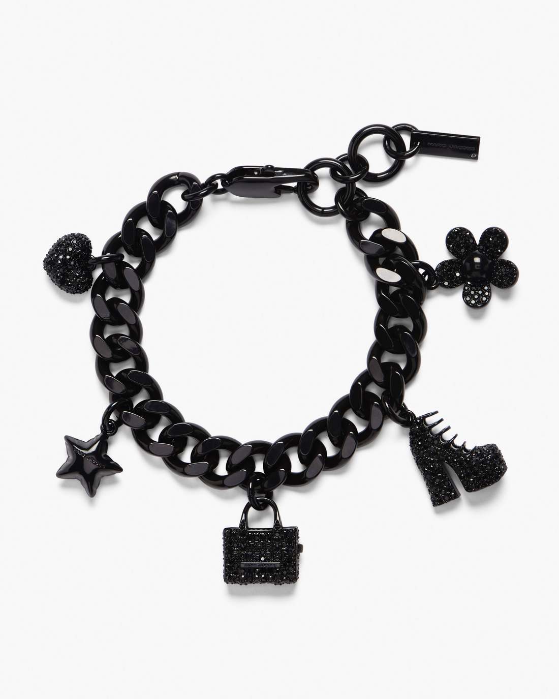 Marc Jacobs Sale - The Pave Mini Icon Charm Bracelet Black/Black Crystal