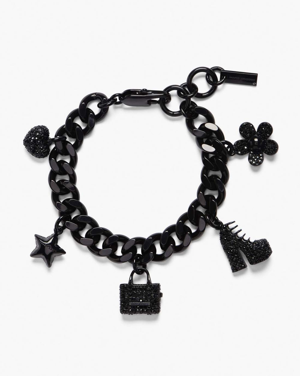 Marc Jacobs Sale - The Pave Mini Icon Charm Bracelet Black/Black Crystal