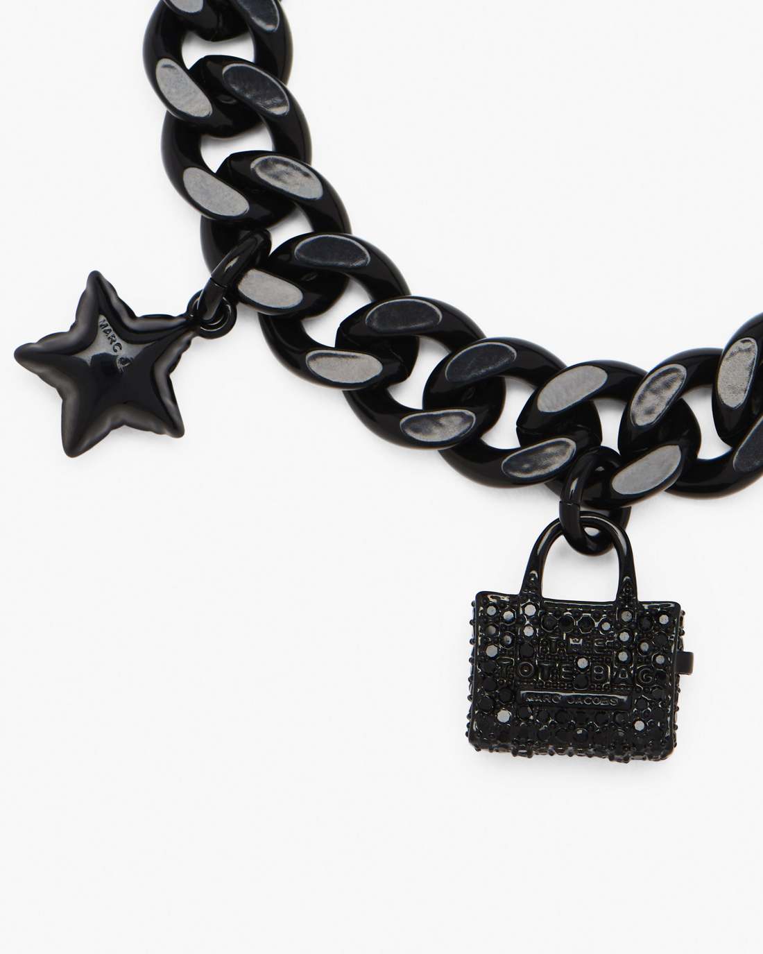 Marc Jacobs Sale - The Pave Mini Icon Charm Bracelet Black/Black Crystal