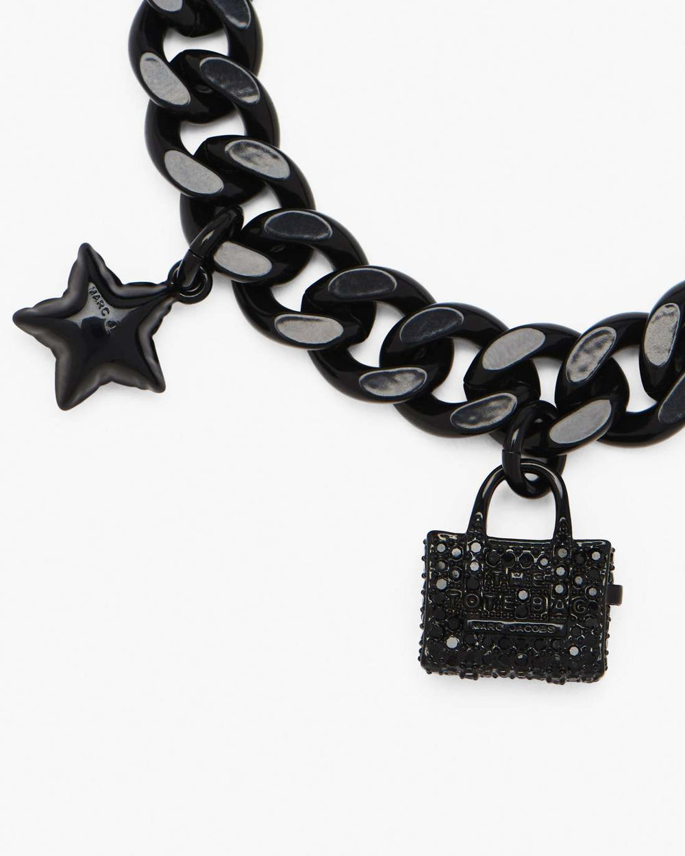 Marc Jacobs Sale - The Pave Mini Icon Charm Bracelet Black/Black Crystal