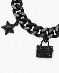 Marc Jacobs Sale - The Pave Mini Icon Charm Bracelet Black/Black Crystal