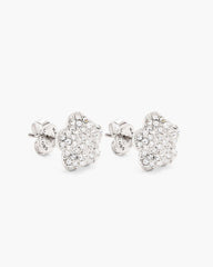 Marc Jacobs For Sale - The Daisy Pave Stud Earrings Silver/Crystal