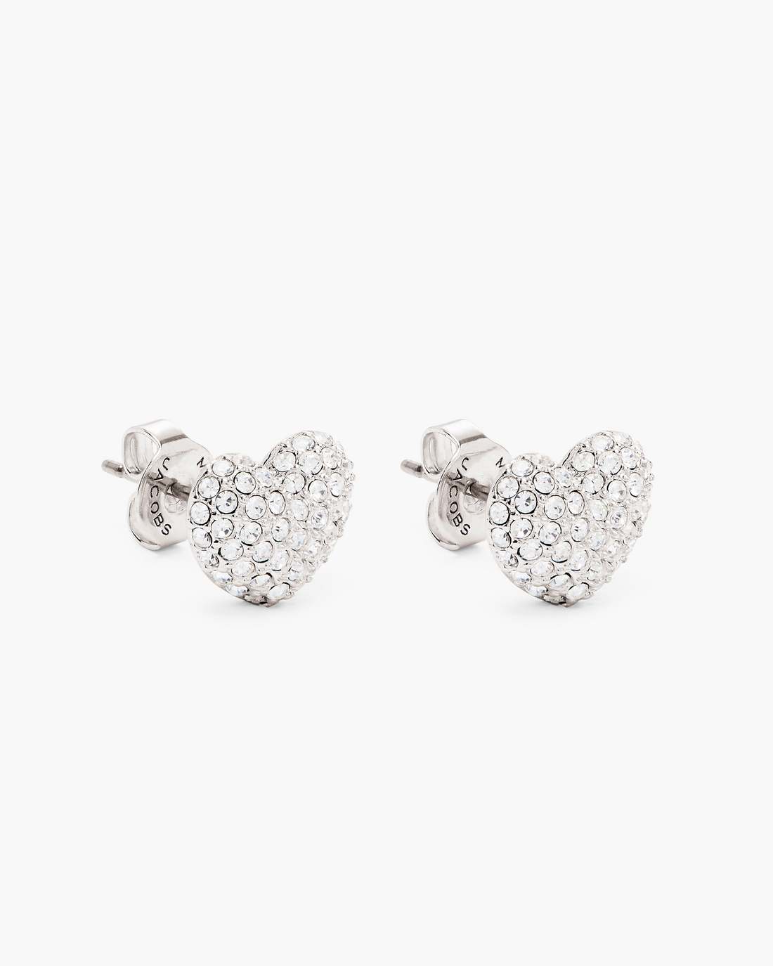 Marc Jacobs Outlet - The Heart Pave Earrings Silver/Crystal