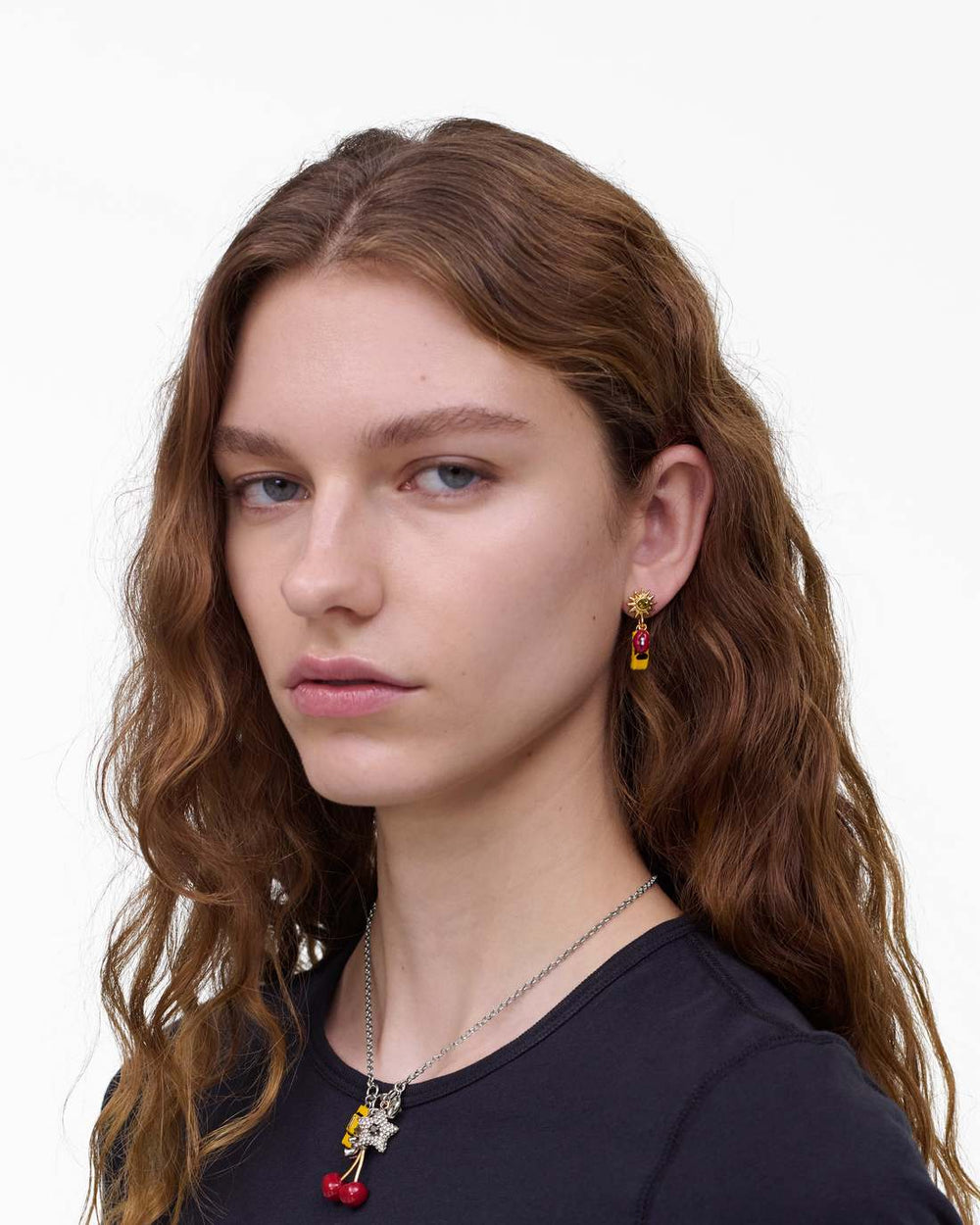 Marc Jacobs New - The Trinket Charm Cluster Earrings Silver/Multi